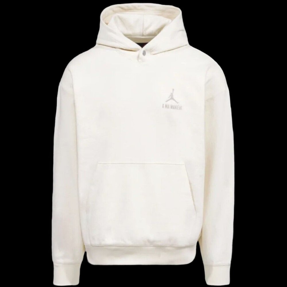 NEW Jordan x A Ma Maniere Jacquard Cream Hoodie NIKE DV7455-113 Men